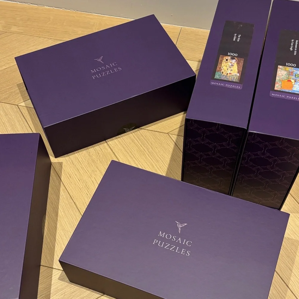 Set of 5 Purple Boxes